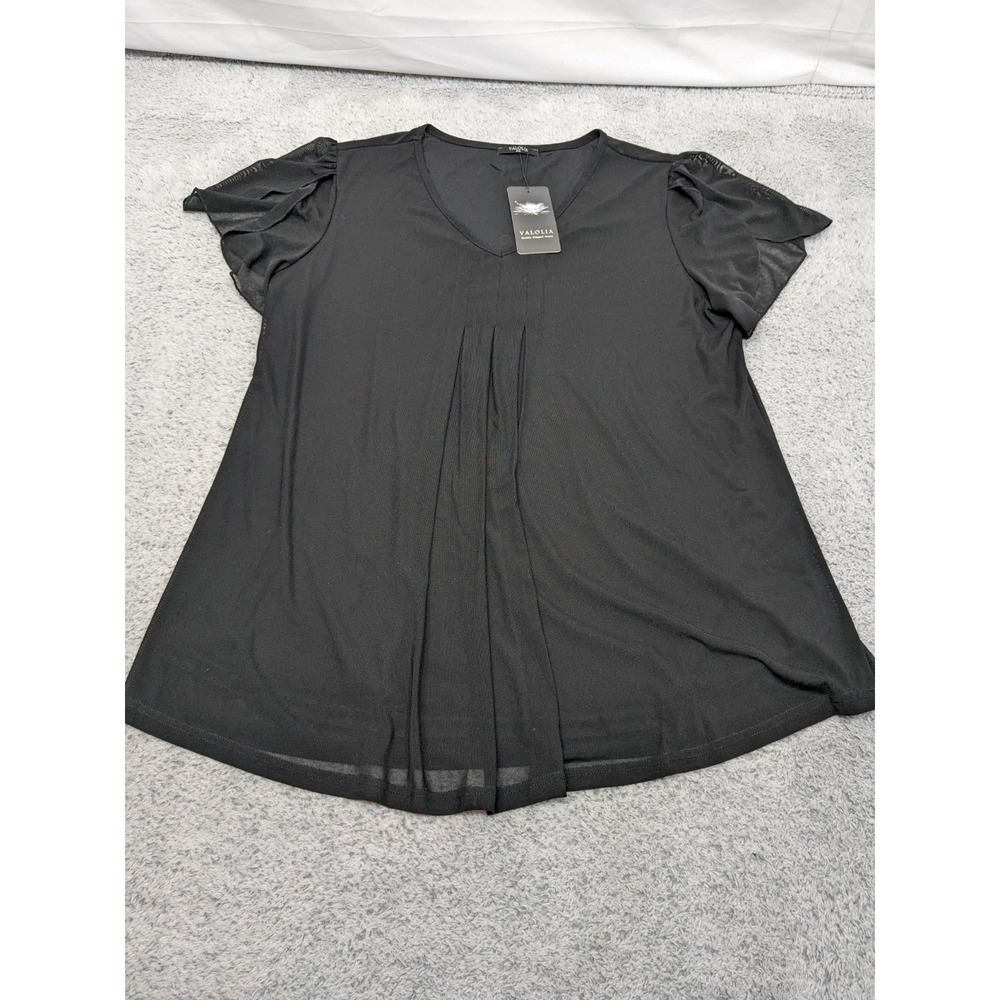 New Valolia Top Blouse‎ Black Whimsigoth Witchy Sheer Womens XXL NWT